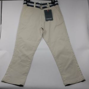 Cherokee Boy's Belted Relaxed Fit Woven Chino Pant